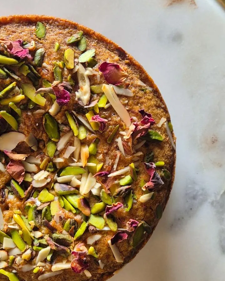 Pistachio rose cake by Simply Sweet Udaipur