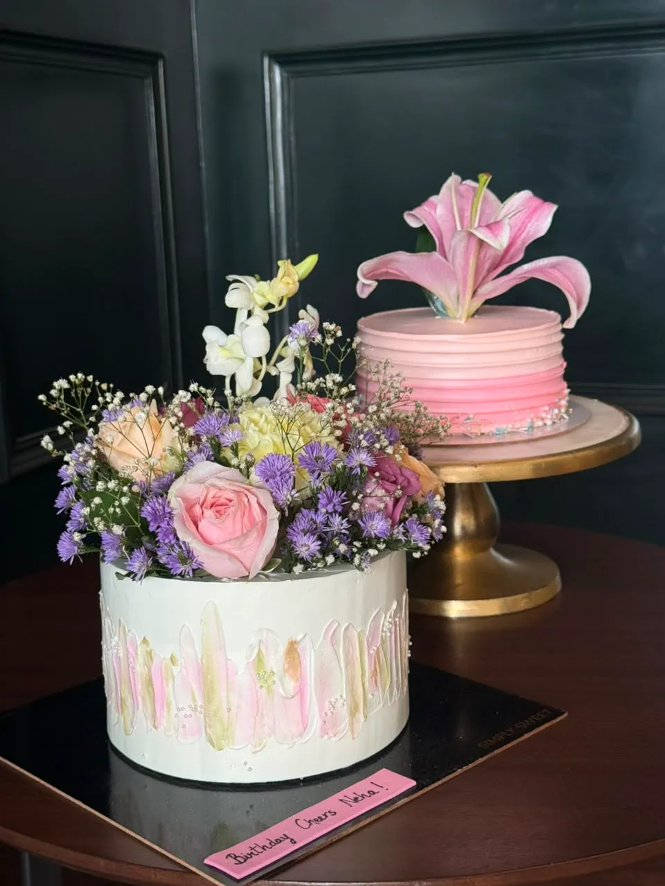 Best engagement cake by Simply Sweet Udaipur